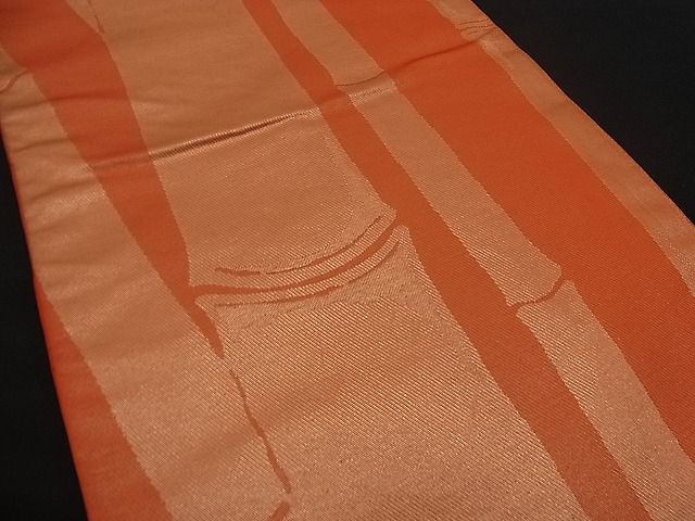 平和屋着物■六通柄袋帯 竹 金糸 逸品 n-yn0251