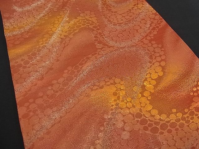 平和屋着物■六通柄袋帯 流水文 金糸 逸品 n-yn0290