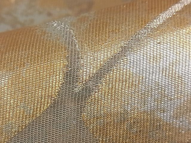 平和屋着物■六通柄袋帯 鹿吉祥文 金銀糸 逸品 ze3551