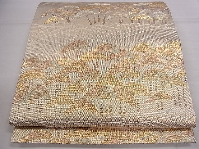 平和屋着物■六通柄袋帯 浜松文 金糸 逸品 ze5645