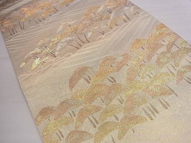 平和屋着物■六通柄袋帯 浜松文 金糸 逸品 ze5645