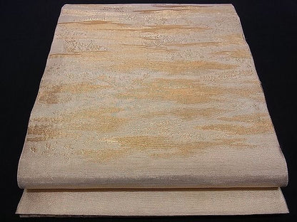 平和屋着物■佐賀錦 太鼓柄袋帯 霞箔散らし 金糸 逸品 n-ds0315
