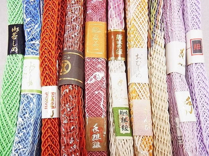平和屋本店■夏物　和装小物　帯締め10本　全て未使用　くみひも　組紐　レース織　そごう扱い　逸品　未使用　DZAA10112kh4 - 平和屋