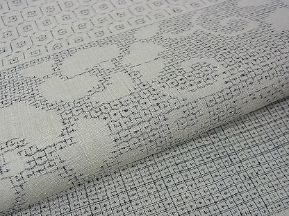 平和屋本店■極上　本場結城紬　重要無形文化財　単衣　100亀甲　花唐草横段文　逸品　未使用　DZAA0605kh4 - 平和屋