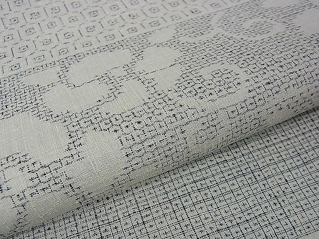 平和屋本店■極上　本場結城紬　重要無形文化財　単衣　100亀甲　花唐草横段文　逸品　未使用　DZAA0605kh4 - 平和屋