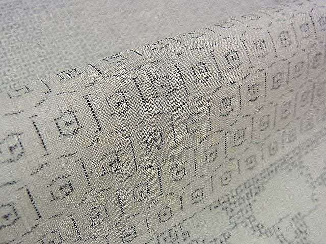 平和屋本店■極上　本場結城紬　重要無形文化財　単衣　100亀甲　花唐草横段文　逸品　未使用　DZAA0605kh4 - 平和屋
