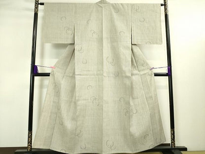 平和屋本店■極上　本場結城紬　重要無形文化財　単衣　100亀甲　飛び亀甲柄　光琳菊　逸品　未使用　DZAA1933kh4 - 平和屋