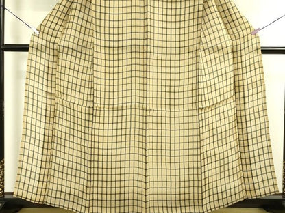 平和屋本店■極上　夏物　芭蕉布　手積み芭蕉糸100％　格子　逸品　DZAA2239kh4 - 平和屋