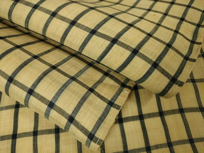 平和屋本店■極上　夏物　芭蕉布　手積み芭蕉糸100％　格子　逸品　DZAA2239kh4 - 平和屋