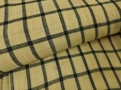 平和屋本店■極上　夏物　芭蕉布　手積み芭蕉糸100％　格子　逸品　DZAA2239kh4 - 平和屋