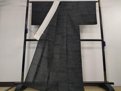 平和屋本店■極上　夏物　夏ちぢみ　100亀甲　人物獣吉祥文　反端付き　逸品　未使用　DZAA2525kh5 - 平和屋