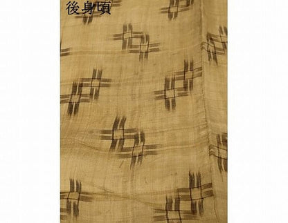 平和屋本店■極上　夏物　芭蕉布　手積み芭蕉糸100％　十字絣　逸品　KAAA1646kk4 - 平和屋
