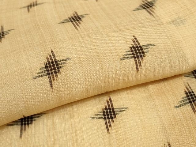 平和屋本店■極上　夏物　芭蕉布　手積み芭蕉糸100％　十字重ね　逸品　KAAA1754kk5 - 平和屋