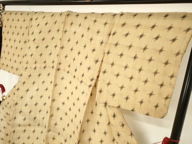 平和屋本店■極上　夏物　芭蕉布　手積み芭蕉糸100％　十字重ね　逸品　KAAA1754kk5 - 平和屋