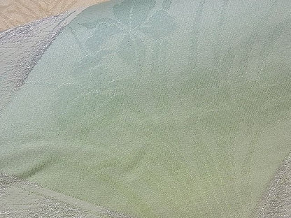 平和屋着物■六通柄袋帯 菱草花文 銀糸 逸品 n-ds1115