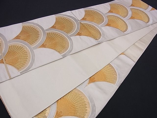 平和屋着物■六通柄袋帯 若松葉青海波 金銀糸 逸品 n-ds1167