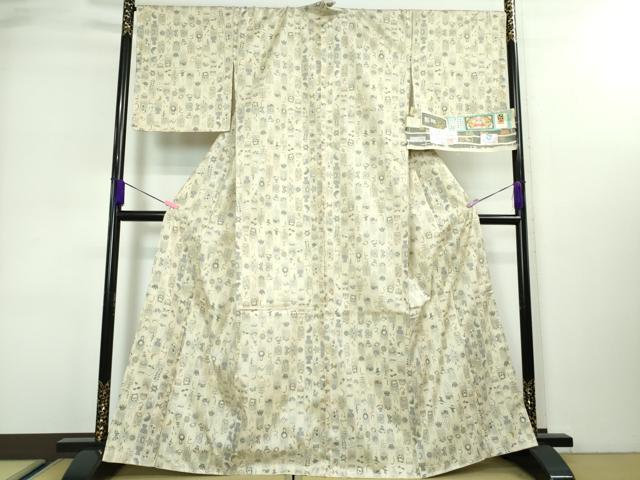平和屋本店■極上　本場大島紬　十八算　12マルキ　紬仙庵　彩泥　永長洋一作　言葉あそび　証紙付き　逸品　未使用　DZAA3195kh5 - 平和屋