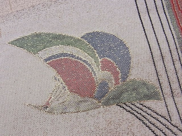 平和屋着物■六通柄袋帯 花鳥間道 金銀糸 逸品 n-ds1216