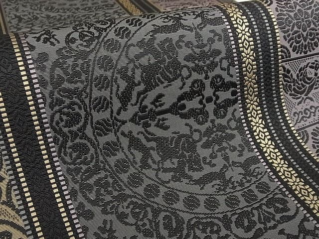 平和屋本店■極上 1897年創業 名門岡野 本場筑前博多織 千年工房 両面全通柄 本袋帯 総浮 正倉院献上 やまと誂製 未使用 4kk10063 - 平和屋
