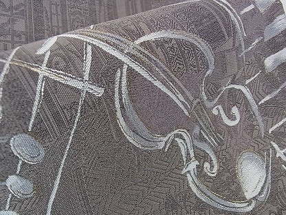 平和屋本店■極上　1897年創業　名門岡野　本場筑前博多織　千年工房　六通太鼓柄袋帯　宗洋遊楽　運命　証紙付き　逸品　DZAA0926kh4 - 平和屋