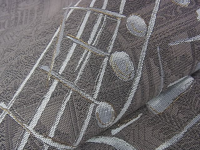 平和屋本店■極上　1897年創業　名門岡野　本場筑前博多織　千年工房　六通太鼓柄袋帯　宗洋遊楽　運命　証紙付き　逸品　DZAA0926kh4 - 平和屋