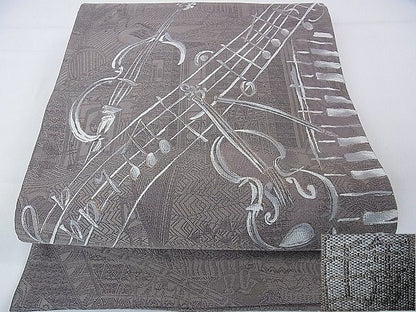 平和屋本店■極上　1897年創業　名門岡野　本場筑前博多織　千年工房　六通太鼓柄袋帯　宗洋遊楽　運命　証紙付き　逸品　DZAA0926kh4 - 平和屋