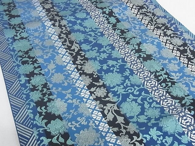 平和屋本店■極上 1897年創業 名門岡野 本場筑前博多織 千年工房 両面全通柄 本袋帯 証紙付き 正絹 逸品 未使用 KAAA0915kk4 - 平和屋