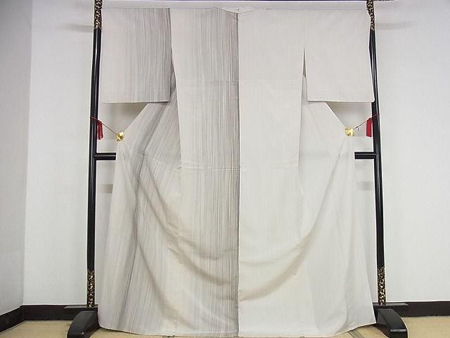 平和屋本店■極上　やまだ織　200色　本塩沢　単衣　片身変わり　正絹　逸品　KAAA1406kk4 - 平和屋
