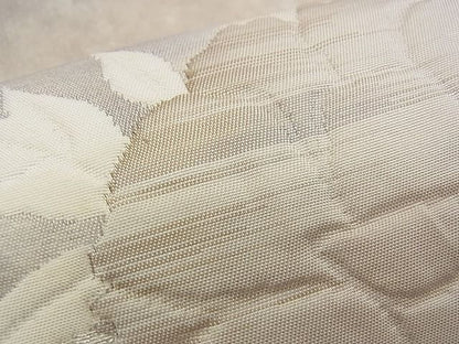 平和屋着物■六通太鼓柄袋帯 ふくれ織 花丸文 銀糸 逸品 n-my0226