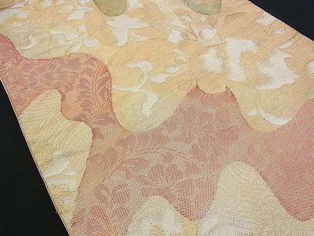 平和屋着物■六通柄袋帯 道長花唐草文 金銀糸 逸品 n-my0255