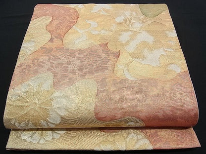 平和屋着物■六通柄袋帯 道長花唐草文 金銀糸 逸品 n-my0255