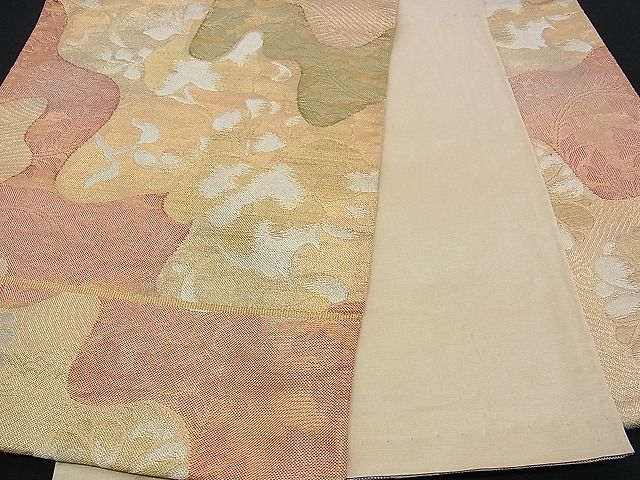 平和屋着物■六通柄袋帯 道長花唐草文 金銀糸 逸品 n-my0255