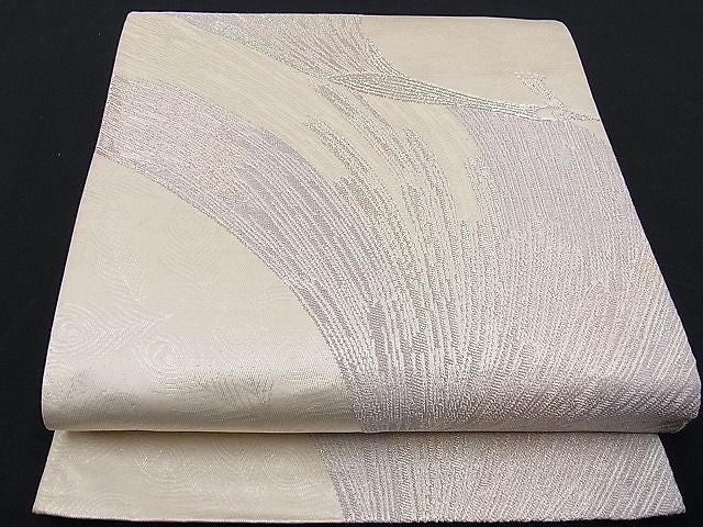 平和屋着物■六通柄袋帯 孔雀文 銀糸 逸品 n-rm0006