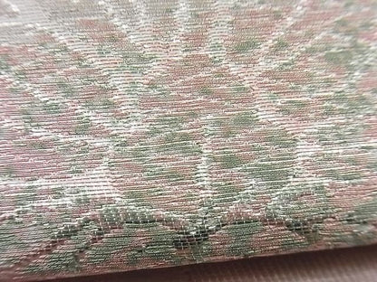 平和屋着物■六通柄袋帯 道長更紗花唐草文 銀糸 逸品 n-rm0121