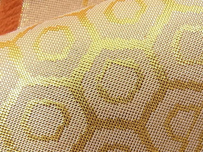 平和屋着物■佐賀錦 六通柄袋帯 唐織 檜垣吉祥文 金銀糸 逸品 n-bj0527