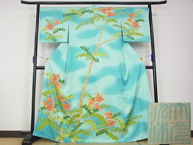 期間限定セール30％off●希少　創業130年　江戸染繍友禅　大彦　訪問着　洋花文　暈し染　金糸　逸品s442