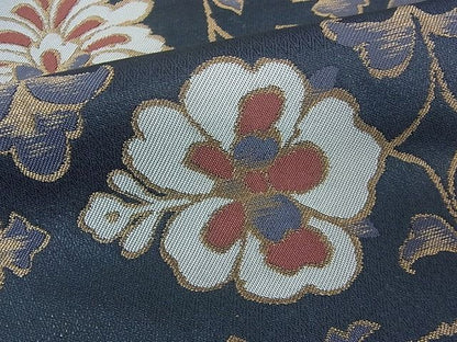 期間限定セール20％off●最高級　人間国宝　北村武資　煌彩錦　袋帯　古渡牡丹　色紙付き　逸品s1143