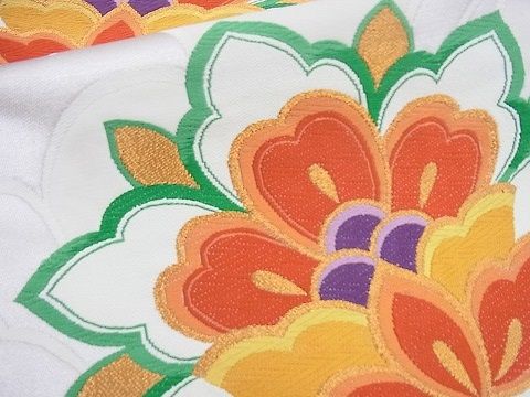 平和屋着物■六通柄袋帯 唐織 更紗花文 金銀糸 逸品 n-sx0764