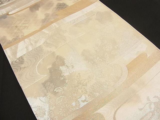 平和屋着物■西陣 六通柄袋帯 流水花唐草文 金銀糸 逸品 n-bj0577