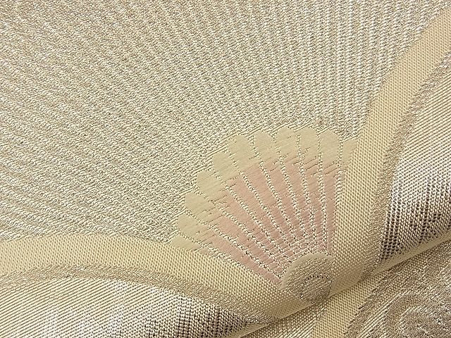 平和屋着物■六通柄袋帯 唐織 吉祥青海波 銀糸 逸品 n-bj0580