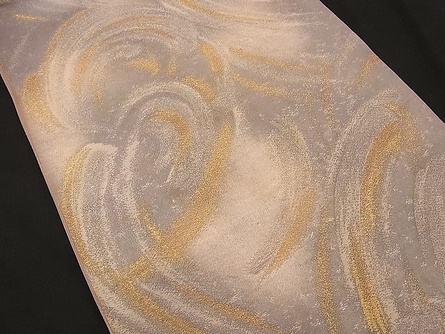 平和屋着物■六通柄袋帯 流水文 金銀糸 逸品 n-bj0586