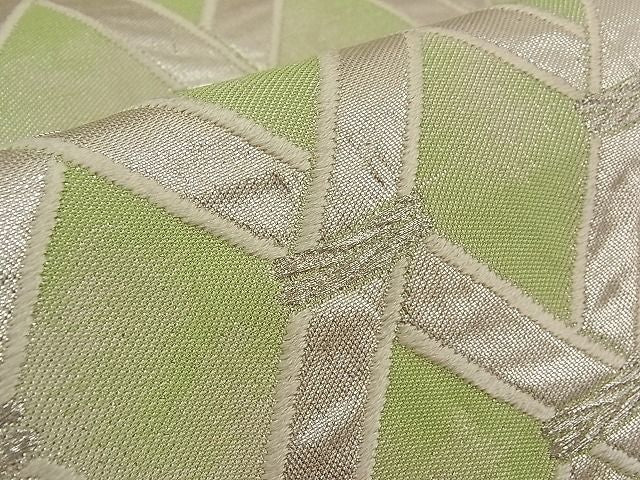 平和屋着物■六通柄袋帯 唐織 籬文 銀糸 逸品 n-pe0025