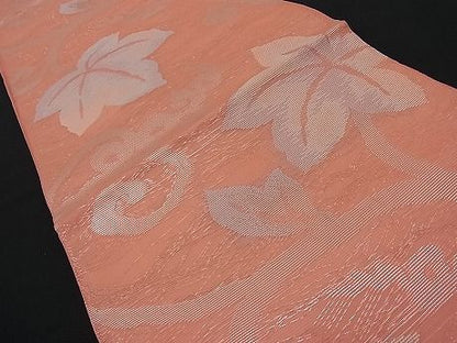 平和屋着物■夏物 六通柄袋帯 蔦の葉文 銀糸 逸品 n-ar1852