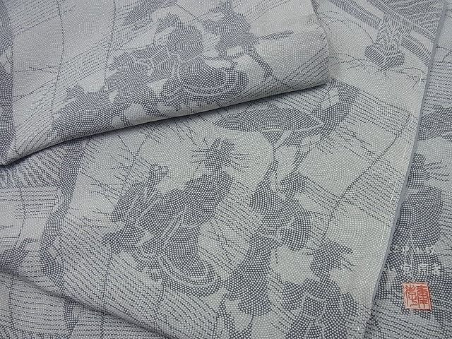 期間限定セール30％off●極上　人間国宝　小宮康孝　江戸小紋　江戸シルエット　逸品　未使用3s1828