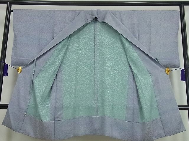 期間限定セール30%off■極上　道中着　ロング丈　スリーシーズン　春夏秋　霞唐草文　逸品3s1820