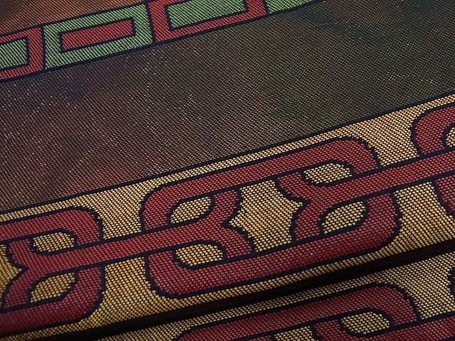 平和屋着物■六通柄袋帯 横段吉祥文 金糸 引箔 逸品 n-nr0036