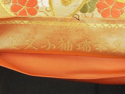 平和屋着物■六通柄袋帯 唐織 寛文小袖瑞華文 金糸 逸品 n-rv0038