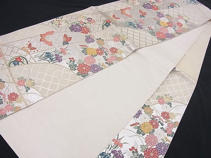 平和屋着物■六通柄袋帯 唐織 能衣小袖 金銀糸 逸品 n-je2223