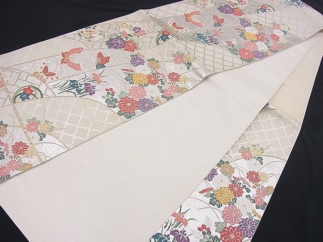 平和屋着物■六通柄袋帯 唐織 能衣小袖 金銀糸 逸品 n-je2223