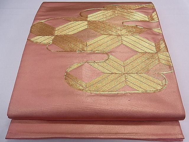 平和屋着物■太鼓柄袋帯 駒刺繍 エ霞文 金糸 逸品 ch2799